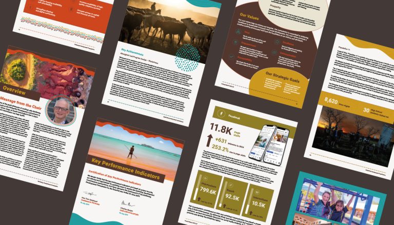 Colorful page layout