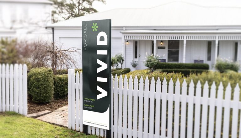 Real estate sign by Vivid Property Group