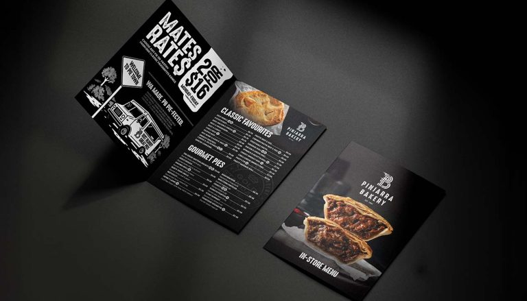 Pinjarra Bakery menu brochures