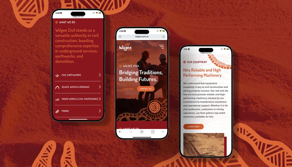 Wilgee Civil mobile website design