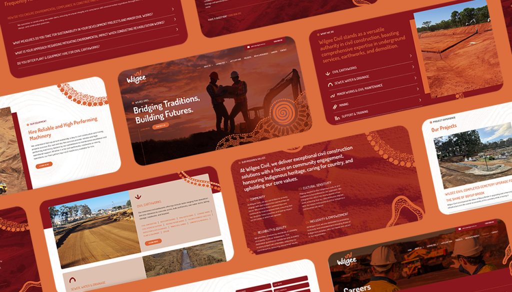 civil construction website design