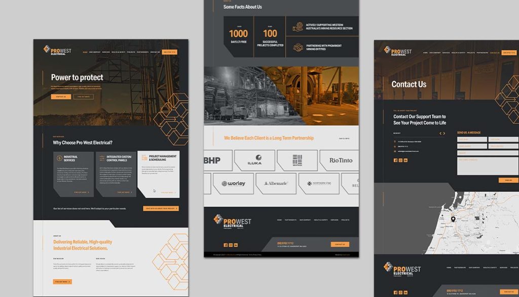 Pro West Electrical website design