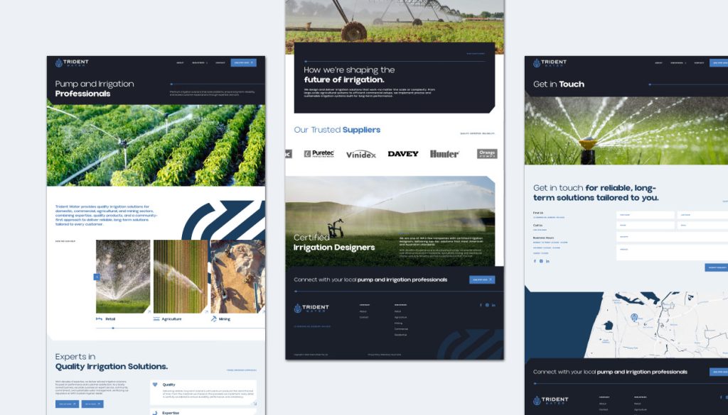 Trident Water irrigation website design
