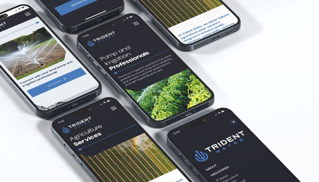 Trident Water mobile website design