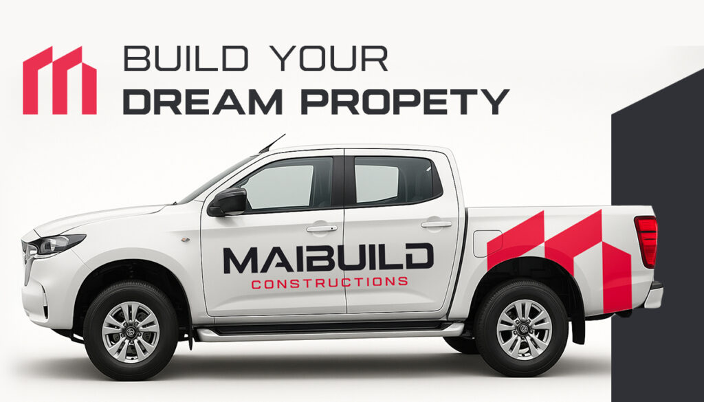 Maibuild Constructions branded pickup truck
